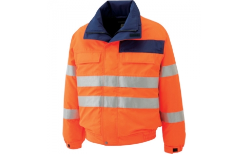 MIDORI 綠安全 SE1135-UE-L高可視性防水防止帶電防寒夾克橙LL