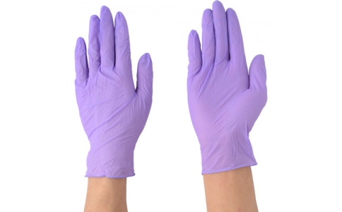 KAWANISHI 川西工業 2035 PU-L 腈使用手套軟紫色無100枚裝L尺寸