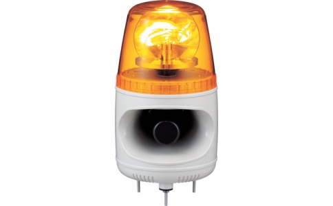 SCHNEIDER 施耐德  AHMCK-100Y-D 合金系列黃旋轉燈 旋律警報（16音）100V